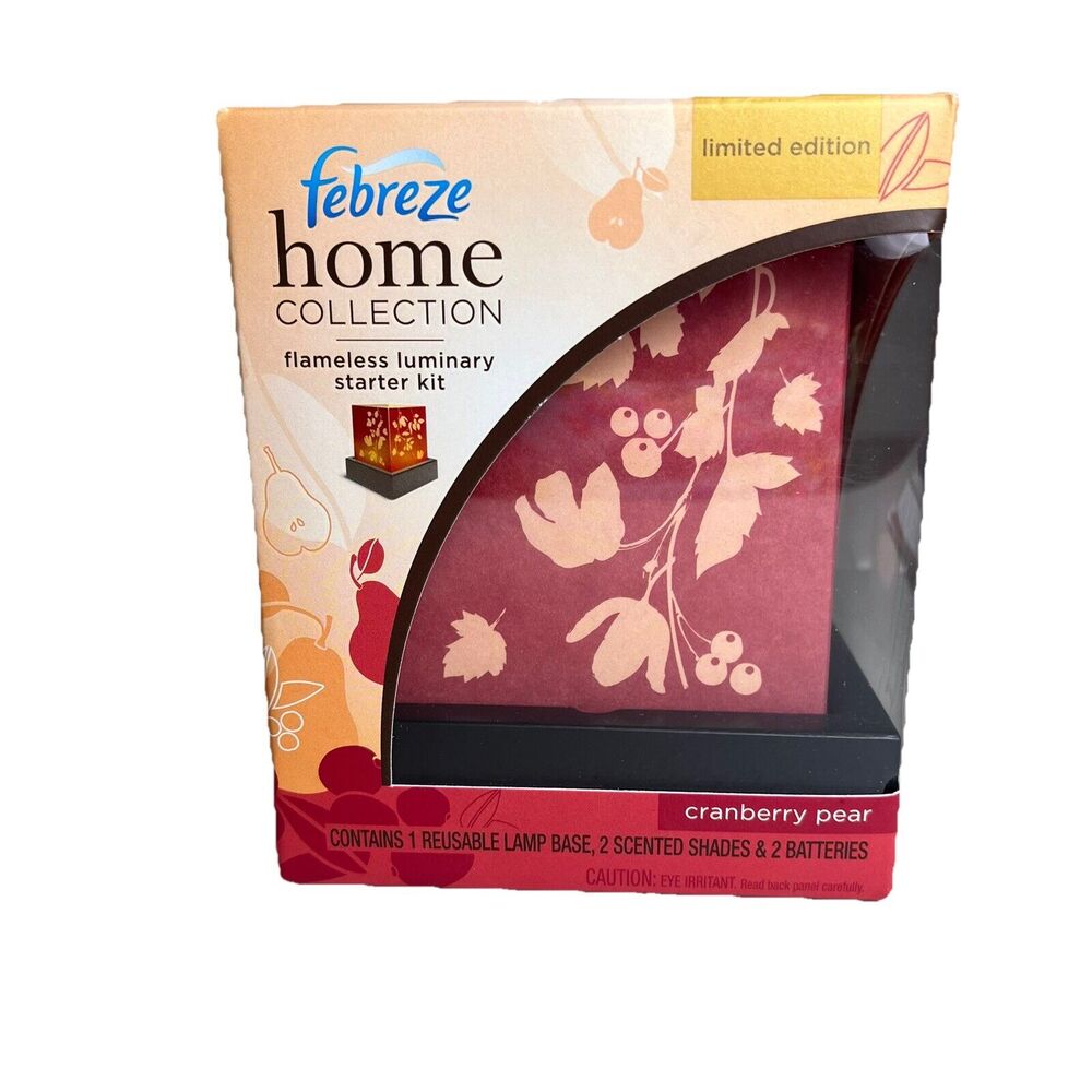 Febreze Home Collection Flameless Luminary 2 Refills Cranberry Pear RETIRED New